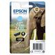 Epson Elephant Singlepack Light Cyan 24XL Claria Photo HD Ink