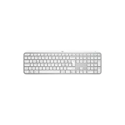 Logitech MX Keys S Tastatur RF Wireless + Bluetooth QWERTY Italienisch Aluminium, Weiß