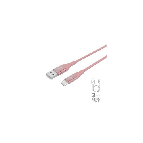 Celly USBTYPECCOL3MPK USB Kabel 3 m A C Pink