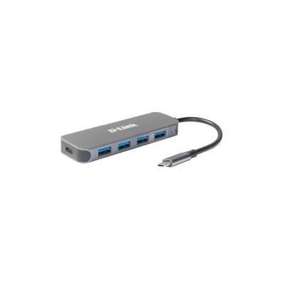 D-Link DUB-2340 Schnittstellen-Hub USB Typ-C 5000 Mbit/s Grau