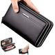 Mens Wallet Long Purse Leather Clutch Large Business Handbag Phone Card Holder Case Gift For Men Father Son Husband BoyfriendMens Wallet Long Purse Le
