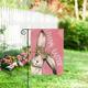 pc Happy Easter Bunny Garden Flag x Inch Double Sided Outside Rabbit Flower Yard Outdoor Decoration No Flag Pole Easter Gift No Accessories