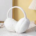 pc Womens White Cute Plush Ear Muffs For Warmth And Protection Suitable For Daily Use