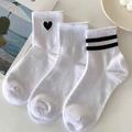 pairs Sporty Heart Patterned Over Knee Socks