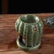 pc Handmade Ceramic Incense Burner With Cactus Design Indoor Aroma Diffuser For Home Fragrance