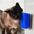 pc New FourColor Wall Corner Brush Fur Scraper For Cats With Catnip Powder Massage Hair Removal And Grooming Tool