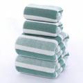 pcs Ab Stripe Coral Velvet Hand Towels Bath TowelsSet Size cm cm For Bathroom Use Simple Design Elegant Style No Fading Soft Comfortable Touch H