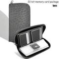 pc Multifunctional Grey Patterned Storage Bag With Slots For Camera Memory Cards And Phone Cards Slots For Cf Card Slots For Sd Card
