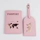 Fashionable Passport Holder Luggage Tag Travel Set for Honeymoon Travel Accessories Card Holder Suitcase Tag Name Tag Card Sleeve Hanging Tag Pendant