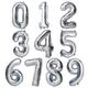 Number Balloons Inch Mylar Foil Number Balloons Set For Party Decoration Custom Digital Balloons Pieces Party SuppliesSilver