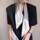 pc Womens New Fashion Imitated Silk Slim Scarf Ladies Neck Scarf Printed Stripe Ribbon Bandana Accessories