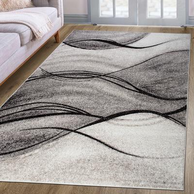 Teppich MY HOME "Tritom" Gr. 6, beige (sand), B:200cm H:9mm L:300cm, Kunstfaser, Teppiche, mit besonders weichem Flor, Kurzflor, modernes Wellen Muster Image