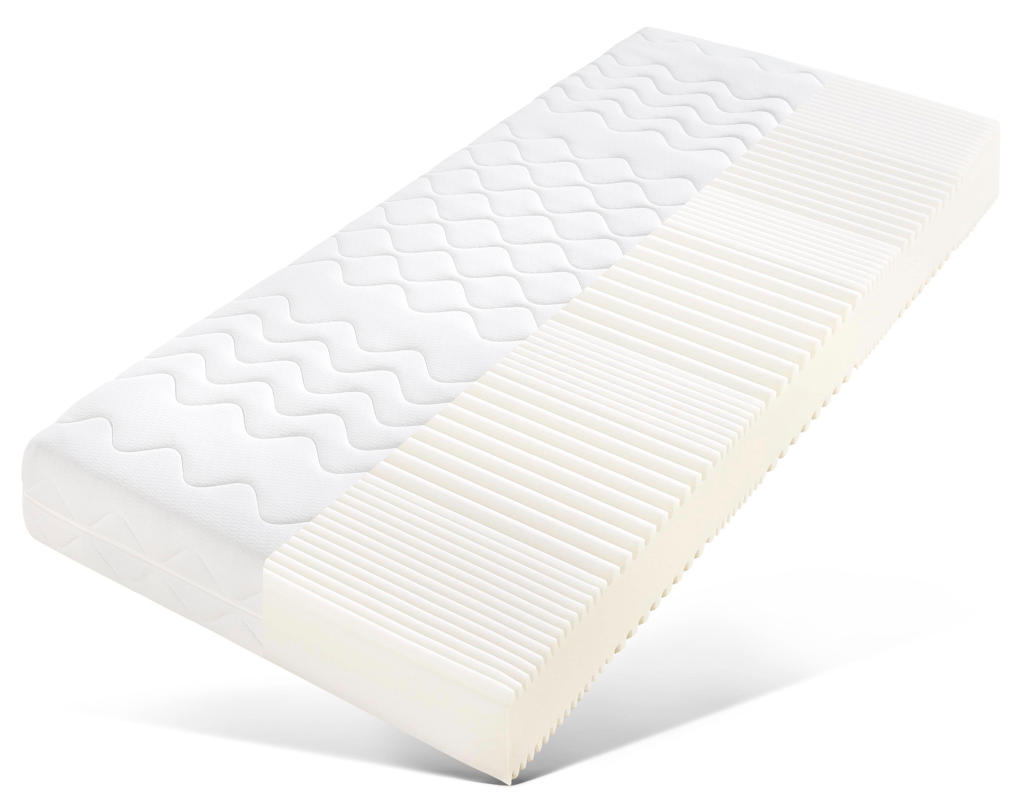 Komfortschaummatratze FAN "ProVita Flex 21 S ECO, Matratze in 90x200 cm, 140x200" Gr. 2, weiß, B:100cm H:21cm L:200cm, Bezug: 100% Polyester, Matratzen, Matratze in 3 Härtegraden und diversen Größen erhältlich