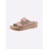 Pantolette MUBB, Damen, Gr. 36, beige (puder), Glattleder, sportlich, Schuhe