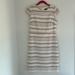 J. Crew Dresses | J. Crew Cream Pink Striped Cap Sleeve Mini Dress Formal Size 8 Nwt | Color: Cream/Pink | Size: 8