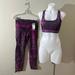 Under Armour Pants & Jumpsuits | (Nwt) Under Armour Gym Leggings & Sports Bra In Black/Purple, Small | Color: Black/Purple | Size: S