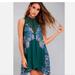 Free People Dresses | Intimately Free People Marsha Women's Size Sp Mock Neck Lace Floral Print Dress | Color: Green | Size: Small/Petite