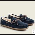 J. Crew Shoes | J.Crew Men's Classic Navy Suede Moccasin Slippers Item M1805 | Color: Blue | Size: 12