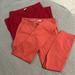 J. Crew Pants & Jumpsuits | 2 Pairs Of J Crew Frankie Pants Size 4 Coral And Red | Color: Pink/Red | Size: 4