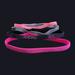 Adidas Accessories | Adidas 4 Headbands Non Slip Training Hair Holder Pink Black Gray Trefoil Sport | Color: Black/Pink | Size: Os
