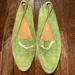 J. Crew Shoes | J. Crew Green Suede Loafers - Size 8.5 | Color: Green/White | Size: 8.5