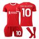(22) 23-24 Liverpool Home Soccer Jersey Set No.10 MAC ALLISTER Football Kit Uniform With Socks Adult Kids