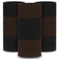150pk Hair Bands | Elastic Hair Bobbles For Women and Men | High Quality Hair Ties in Brown and Black by Glamorize