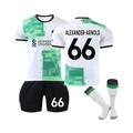 (22(130-135CM)) 2023/24 Liverpool Away Jersey #66 Alexander-Arnold Soccer Jersey Kits