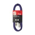 Stagg SMC3CPP High Quality Microphone Cable XLR-XLR Plug 3m - Purple