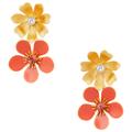 Kate Spade Jewelry | Kate Spade Red Garden Party Double Drop Statement Earrings | Color: Gold/Red | Size: Os