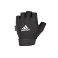 (White, M) Adidas Adjustable Essential Gloves Weight Lifting Fitness Training Gym Workout