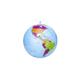 RosewineC Inflatable Global World Globe 38cm,Explore The World,Educational Geographic for School,Play and Educational Games