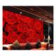 (Woven paper (need glue), XXXL 416cm x 254cm (WxH)(164''x100'')) 3D Red Rose 1007 Wall Murals