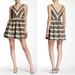 J. Crew Dresses | J. Crew Fit And Flare Cream Gray Metallic Gold Striped Party Dress Nwt 8 Petite | Color: Cream/Gold/Gray | Size: 8p