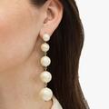 Kate Spade Jewelry | Kate Spade Girls In Pearls Linear Statement Earrings In Cream | Color: Cream/White | Size: Os