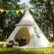 Lavievert felt child tent tepee with two window children's play tent playhouse girls made from 100% cotton canvas