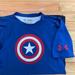 Under Armour Shirts & Tops | Marvel - Youth Xl Under Armour Performance T-Shirt Heat Gear - Captain America | Color: Blue | Size: Xlb