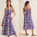 Anthropologie Dresses | Anthropologie Corey Lynn Calter Violet Maxi Dress Sz: M Purple Linen Adjustable | Color: Cream/Purple | Size: M