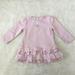 Gucci Dresses | Gucci Baby Girl Light Pink Long Sleeve Guccisima Ruffle Dress Size 9-12 Months | Color: Pink | Size: 9-12mb
