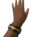 Gucci Jewelry | Gucci: Gold Metal & Black Reptile Leather Bracelet #1271 | Color: Black | Size: 6"