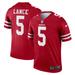 Men's Nike Trey Lance Scarlet San Francisco 49ers Legend Player Jersey