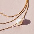 Anthropologie Jewelry | Anthropologie Layered Pearl Necklace | Color: Gold/White | Size: Os