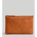 Madewell Bags | Madewell $50 The Pouch Clutch English Saddle F6966 Embossed 12 | Color: Gold/Tan | Size: Small