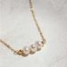 Free People Jewelry | Free People Triple Pearl Necklace | Color: Gold/White | Size: Os