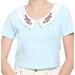 Disney Tops | Disney Beauty & The Beast Rose Collared Skimmer Length Girls Top | Color: Blue/White | Size: Xs