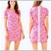 Lilly Pulitzer Dresses | Lilly Pulitzer + Goop Gwyneth Stretch Shift Dress Textured Floral Size 00 Beach | Color: Pink/White | Size: 00