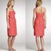 J. Crew Dresses | Jcrew Linen Constellation Strapless Sheath Dress Size 2 Pink Red | Color: Pink/Red | Size: 2