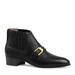 Gucci Shoes | Gucci G Brogue Leather Ankle Boot Size 38.5 | Color: Black | Size: 8.5