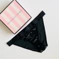 Pink Victoria's Secret Intimates & Sleepwear | Large Vs Pink Black Banded Velvet Bikini Panty | Color: Black | Size: L