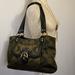 Coach Bags | Coach Army Green Metallic Campbell Belle Signature Lurex Carryall Shoulder Bag | Color: Black/Green | Size: Os
